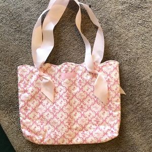 Longaberger Hope tote/bag pink with flowers and hope in design